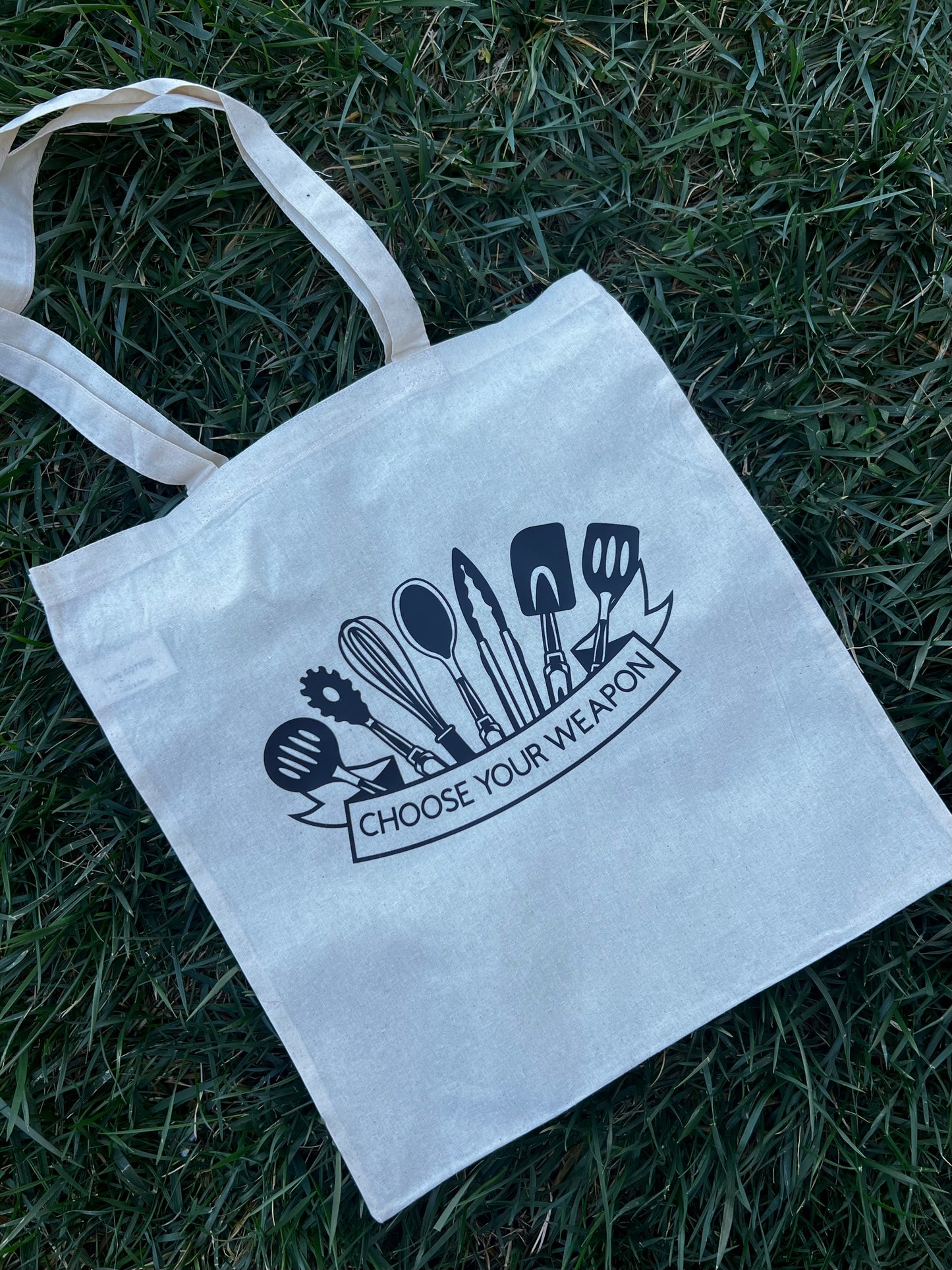 Choose your weapon tote